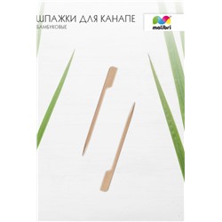 Шпажки для канапе бамбуковые 120мм, 25шт Malibri арт1009-003 (В ассортименте)