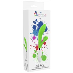 Зеленый вибратор-кролик Agave - 23 см.