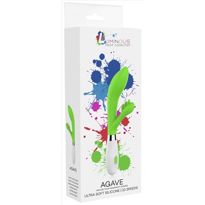 Зеленый вибратор-кролик Agave - 23 см.