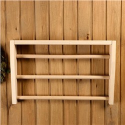 Вешалка для бани и сауны, для полотенец, деревянная, 3 перекладины, «Добропаровъ»