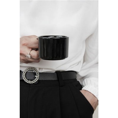 Кружка Доляна Coffee break, 150 мл, керамика, чёрная