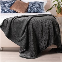 Плед CASA CONFORTE Aspen, 100×150 см, микрофибра 280 г/м, серый