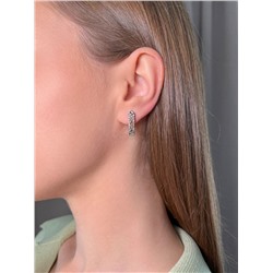 Серьги из серебра с фианитами шампань родированные 925 пробы 2-1044р-220