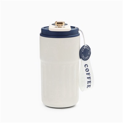 УЦЕНКА Термокружка, 450 мл, Coffee «Мастер К», сохраняет тепло до 6 ч, термометр, синяя