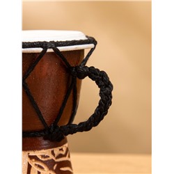 Сувенирный музыкальный инструмент барабан джембе «Светлый», 12×9×9 см, МИКС