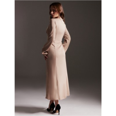 Платье женское шёлковое MIST: Classic Collection размер 44, бежевое