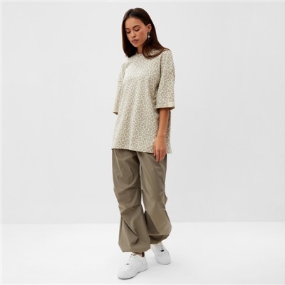 Футболка женская Mist: Leo, размер 48, бежевая