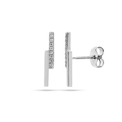 Серьги из серебра куб.циркон., Тцс80