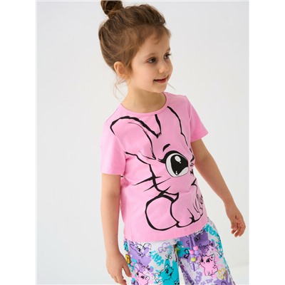 Фуфайка трикотажная для девочек (футболка), 2 шт в комплекте