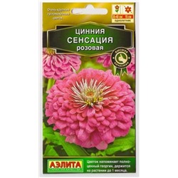 Цинния Сенсация Розовая (Код: 73726)
