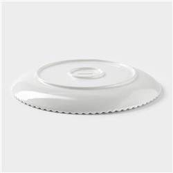 Тарелка Magistro «Лакомка», d=25 см, фарфор, белая