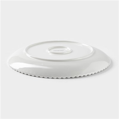 Тарелка Magistro «Лакомка», d=25 см, фарфор, белая