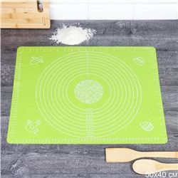 Силиконовый коврик 50х40 см / GY-633-B /уп 100/ зеленый 0,177