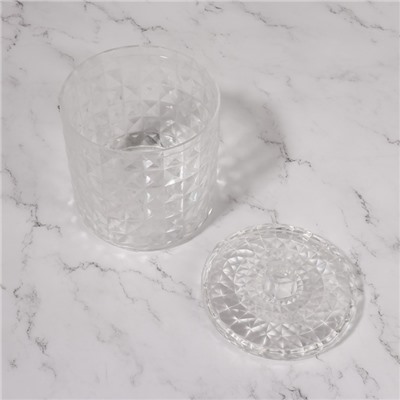 Органайзер для хранения, 1 секция, с крышкой, d=10×12.5 см, прозрачный