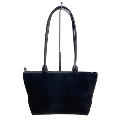 Женская сумка из искусственной замши, цвет черный