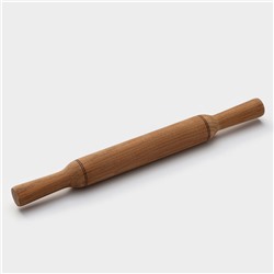 Скалка деревянная с ручками Adelica «Премиум», 43×4.5 см, бук