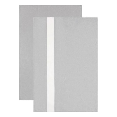 Набор полотенец «Этель» 2 шт., серый, 100% хлопок, рогожка 163 г/м²