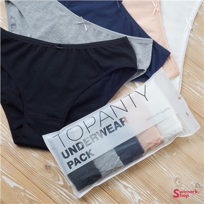 Набор женских трусиков TOPANTY 1007, MAXI, 5 шт/уп