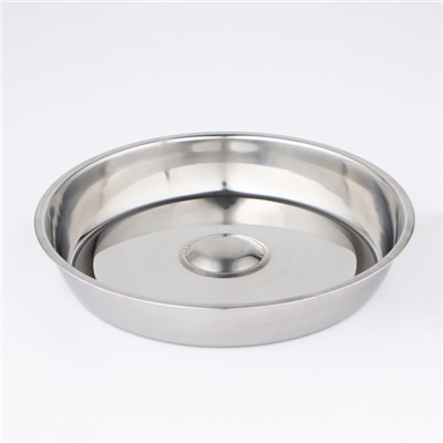 Крышка-Клош, 28×28×4.5 см, круглая, нержавеющая сталь