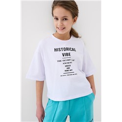 Фуфайка трикотажная для девочек (футболка) PLAYTODAY, 1240616