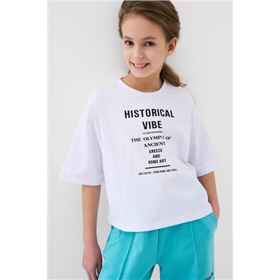 Фуфайка трикотажная для девочек (футболка) PLAYTODAY, 1240616