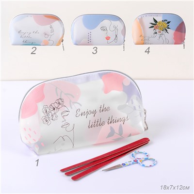 Косметичка, ножницы, пилка для ногтей 3 штуки набор 18x11x7 см / GMN-110 /уп 100/1200/ (2)