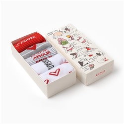 Носки женские KAFTAN Amour, набор 5 пар, размер 36-40 (23-25 см)