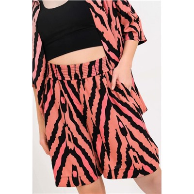 Костюм штапель рубашка _ шорты 1252 (Коралл)