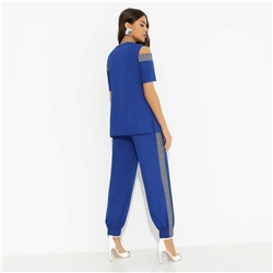 Брючный комплект из трикотажа, Нешуточная конкуренция (blue, 2 в 1)