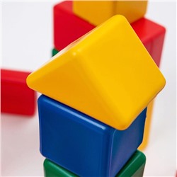 Кубики детские, пластиковые, цветные, 18 штук, 6 х 6 см