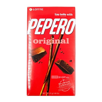 Палочки в шоколадной глазури (оригинал) Пеперо Pepero Lotte, Корея 47 г