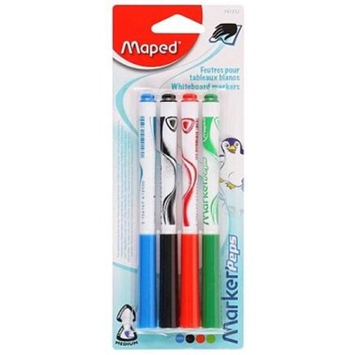 Набор 4 маркеров для доски "MARKER PEP'S" 741312 Maped