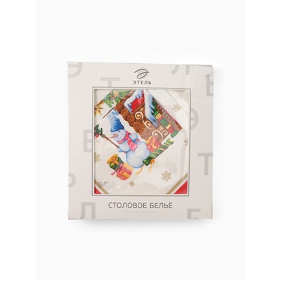 УЦЕНКА Набор столовый «Новогодняя сказка» скат.150×220 см ±3 см с ГМВО, салф.40×40 см-12 шт., хл100% 1