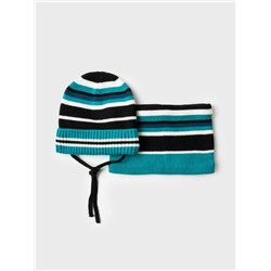 Комплект трикотажный для мальчиков: шапка, снуд