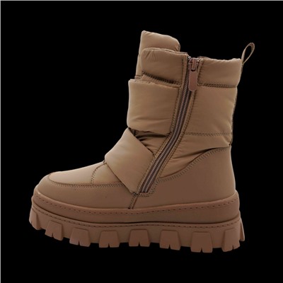 Дутики Q853-3 коричневые