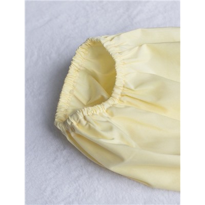 Укороченная блузка с рукавами буфами и с кулиской по низу из эластичного хлопка