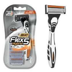 Станок для бритья BiC FLEX-5 HYBRID (+ 2 кассеты)