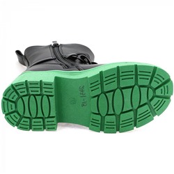 2431-18 черн/зел Ботинки деми для девочек (27-32)/8