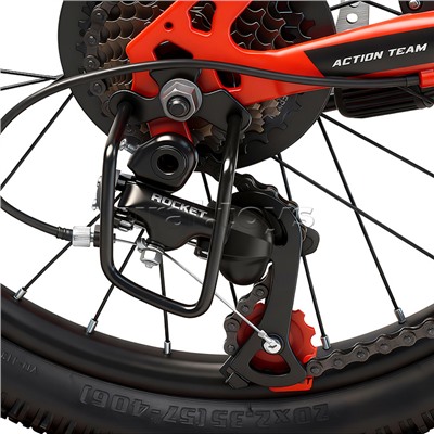 Велосипед 20" Rocket Crux 2.0 , цвет красный, размер 11"