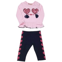 19507 Костюм для девочки хлопковый с лосинами