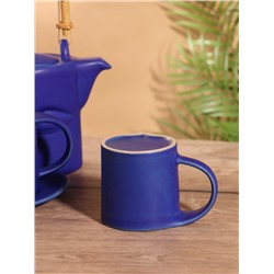 Набор для чаепития «Синий глаз», чайник, 2 чайные пары, керамика