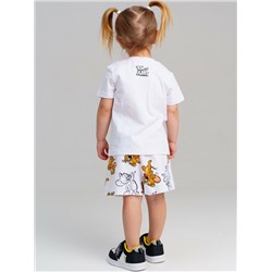 Комплект детский трикотажный для девочек: фуфайка (футболка), шорты