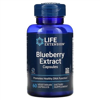 Life Extension, Экстракт черники в капсулах, 60 вегетарианских капсул