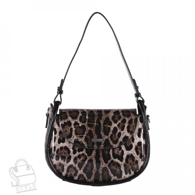 Сумка женская кожаная 98282 leopard coffee Velina Fabbiano-Safenta