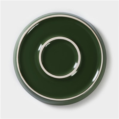 Блюдо фарфоровое Punto verde, d=17.5 см