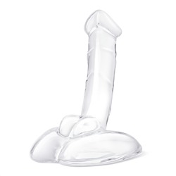 Стеклянный фаллоимитатор на подставке 7,5’’ Rideable Standing Glass Cock With Stability Base - 19 см.