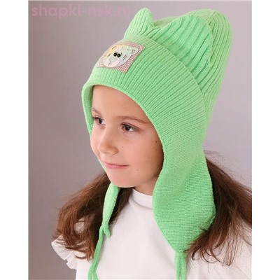 07-4-H Комплект для девочки флис (ушанка+снуд) (48-52)