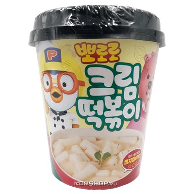 Рисовые палочки Токпокки с кремовым вкусом Pororo Grunamu, Корея, 115 г Акция