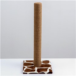 Когтеточка с высоким и толстым столбиком, сизаль, 35×35×82 см, микс цветов