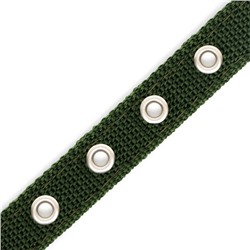 Ошейник двухслойный с вертлюгом, 2 см, зелёный